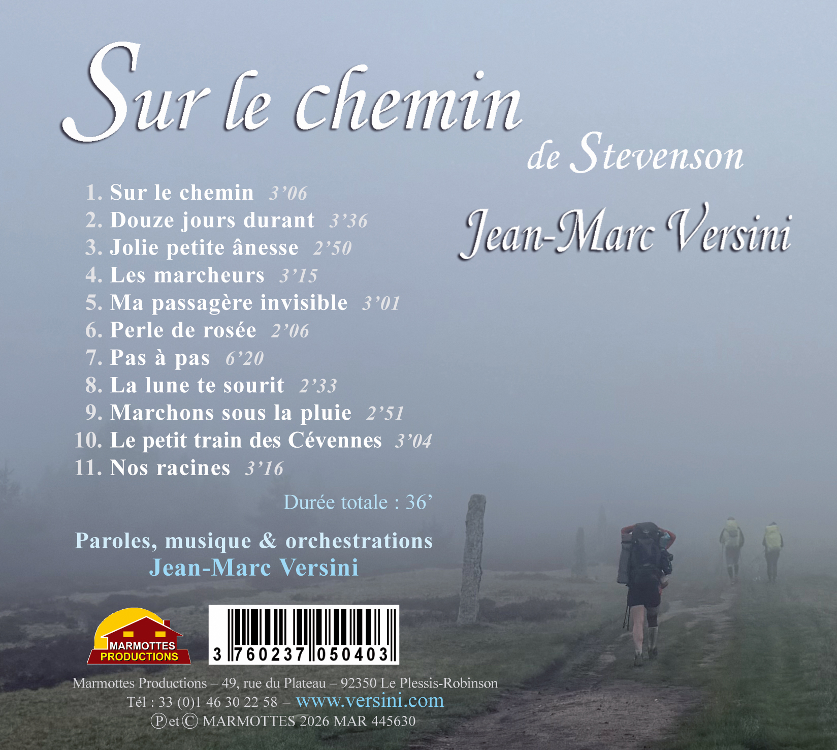 Sur le chemin de Stevenson (CD digipak) - Jean-Marc Versini – Image 2